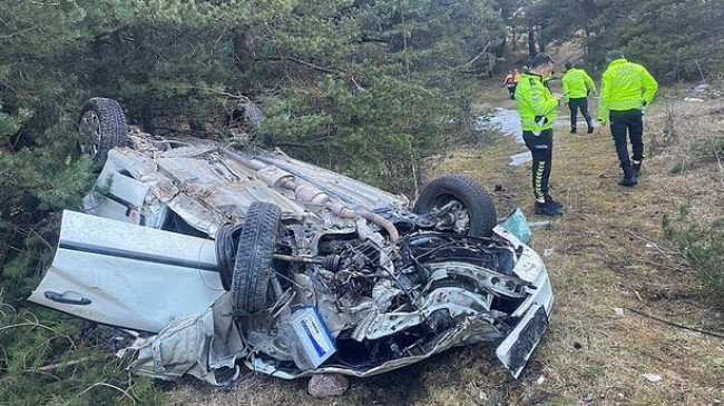 Bolu'da feci kaza: 1 ölü, 2 yaralı
