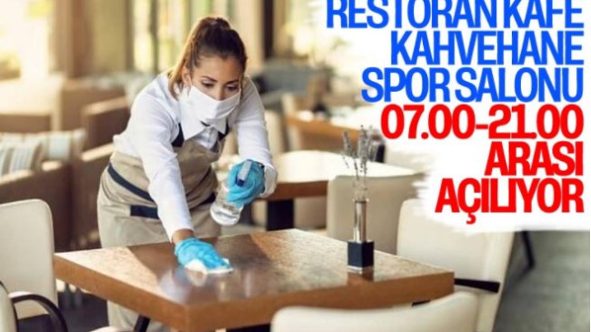Kafe ve lokantalar açılıyor