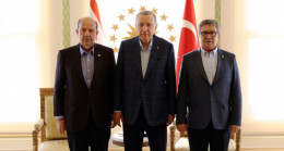 Cumhurbaşkanı Erdoğan, KKTC Cumhurbaşkanı ve Başbakanı’nı kabul etti