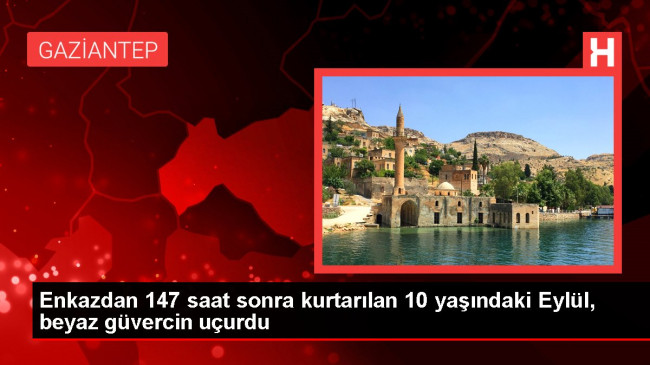 Enkazdan 147 saat sonra kurtarılan 10 yaşındaki Eylül, beyaz güvercin uçurdu