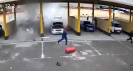 Korkunç ölüm! Patlayan LPG tankının parçaları isabet etti