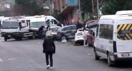 Kartal’da freni boşalan kamyon 14 aracı biçti!
