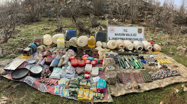 Mardin'de PKK operasyonu! Mühimmat ele geçirildi