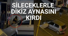 Kaza yapan kadın sürücü aracına böyle zarar verdi