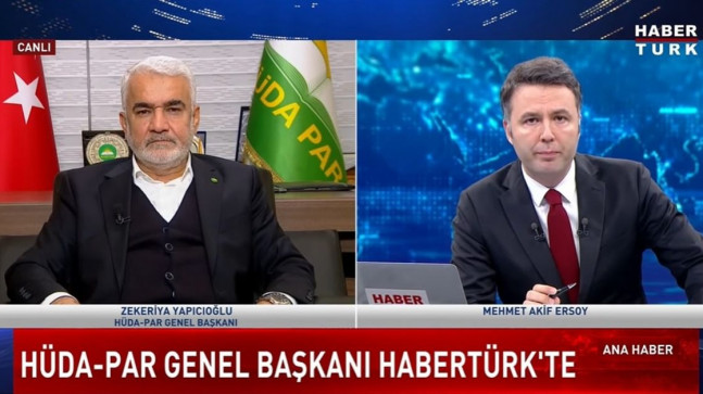 HÜDA PAR Genel Başkanı Zekeriya Yapıcıoğlu’ndan Habertürk’e çarpıcı açıklamalar