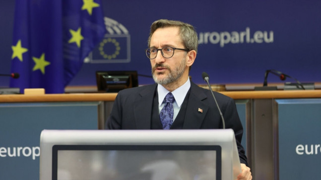 Fahrettin Altun, Avrupa Parlamentosu’nda konuştu