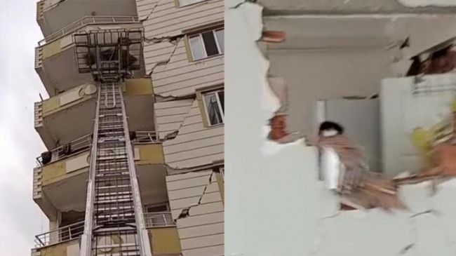 Adıyaman’da depremin dehşetini gözler önüne seren görüntüler