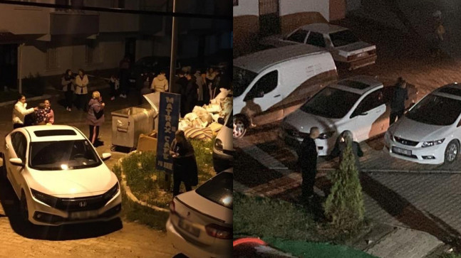 Mersin açıklarında meydana gelen 4,3 büyüklüğündeki deprem nedeniyle vatandaşlar sokağa döküldü
