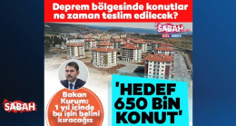 Bakan Kurum Sabah.com.tr’ye anlattı: Hedefimiz 650 bin konut!