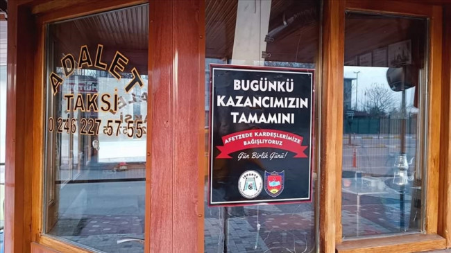 Isparta’da taksiciler kontaklarını depremzedeler için çevirdi