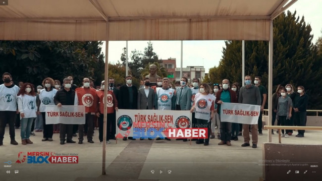 Türk Sağlık-Sen Tarsus Devlet hastanesi önünde basın açıklaması yaptı