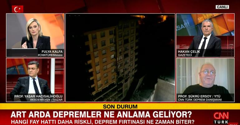 Prof. Dr. Şükrü Ersoy Deprem fırtınası devam ediyor dedi ve ekledi: Komşu alanlara yeni gerilimler yüklemiş olabilir