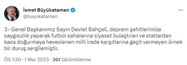 MHP'den Bahçeli'nin depremzedelere 'Sessizlik olacak, dağılın gitsin' dediği görüntüyle ilgili ilk açıklama