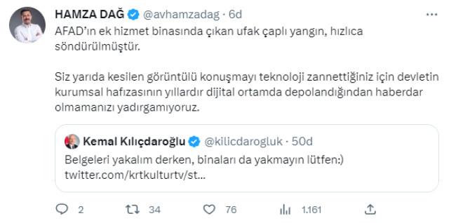 Kılıçdaroğlu'ndan AFAD'a 'yangın' tepkisi: Belgeleri yakalım derken, binaları da yakmayın lütfen