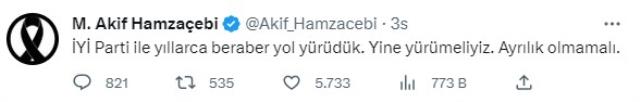 6'lı Masa'da neler oluyor? CHP'li vekilin 'Ayrılık olmamalı' paylaşımını, İYİ Partili Lütfü Türkkan beğendi