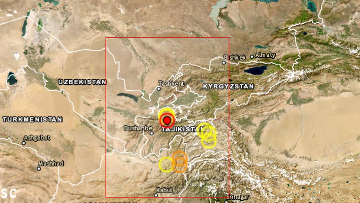 Tacikistan'da 6 büyüklüğünde deprem